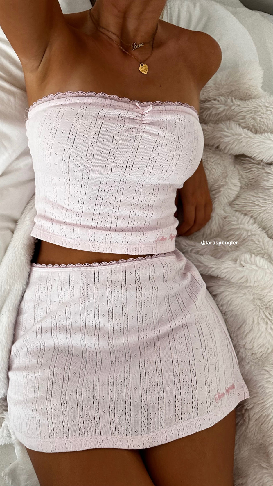 dreamy tube top set baby pink