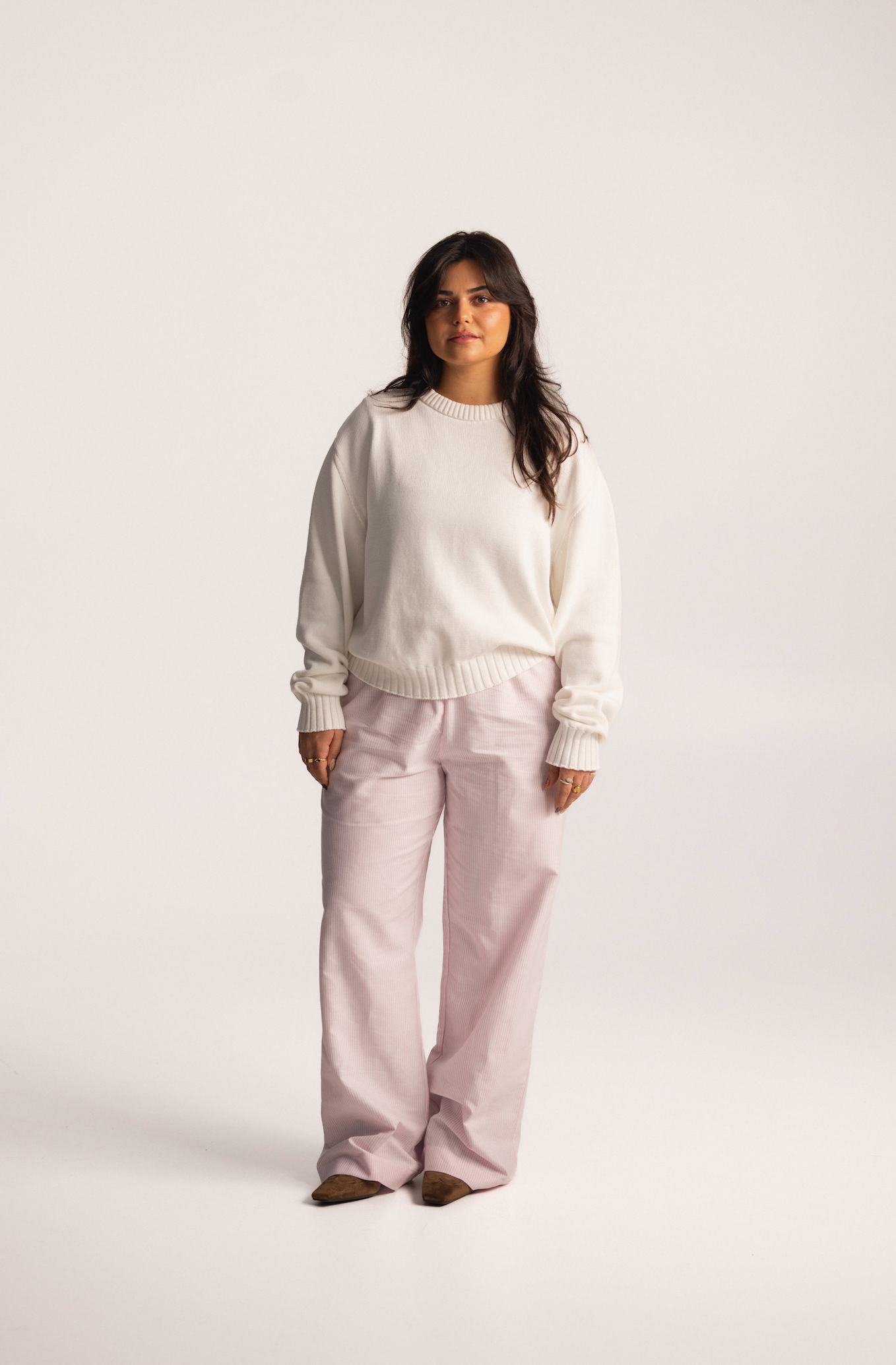 all day striped pants pink