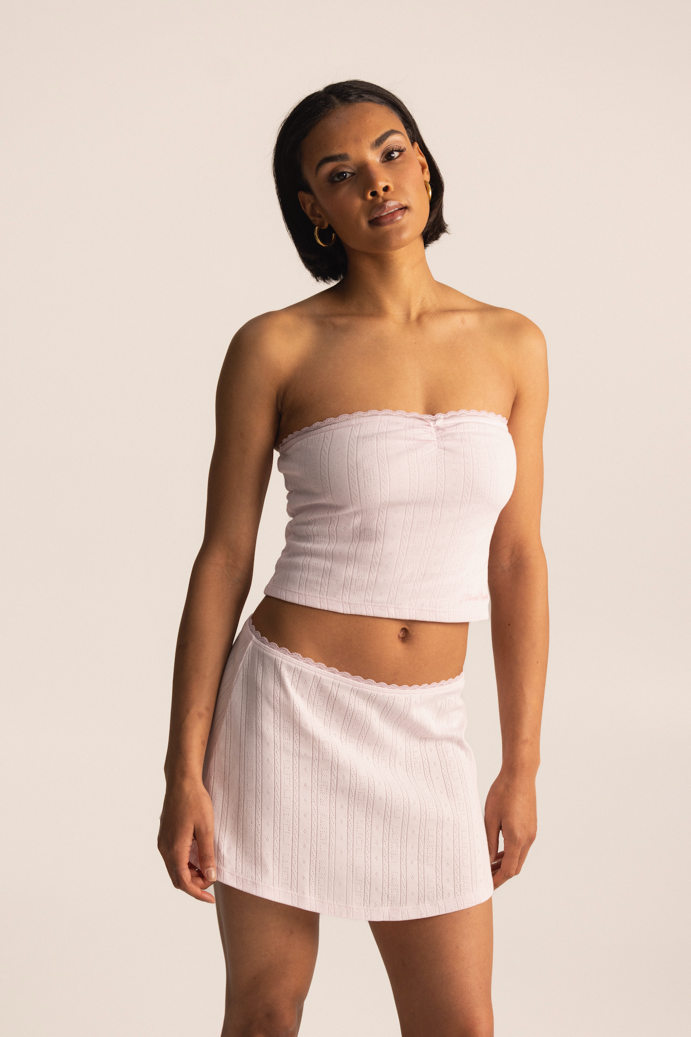 dreamy tube top set baby pink