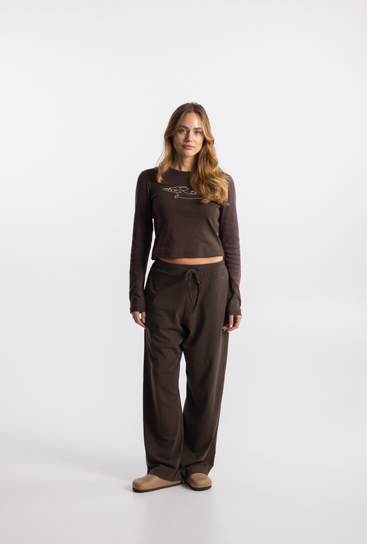 all day sweat pants brown