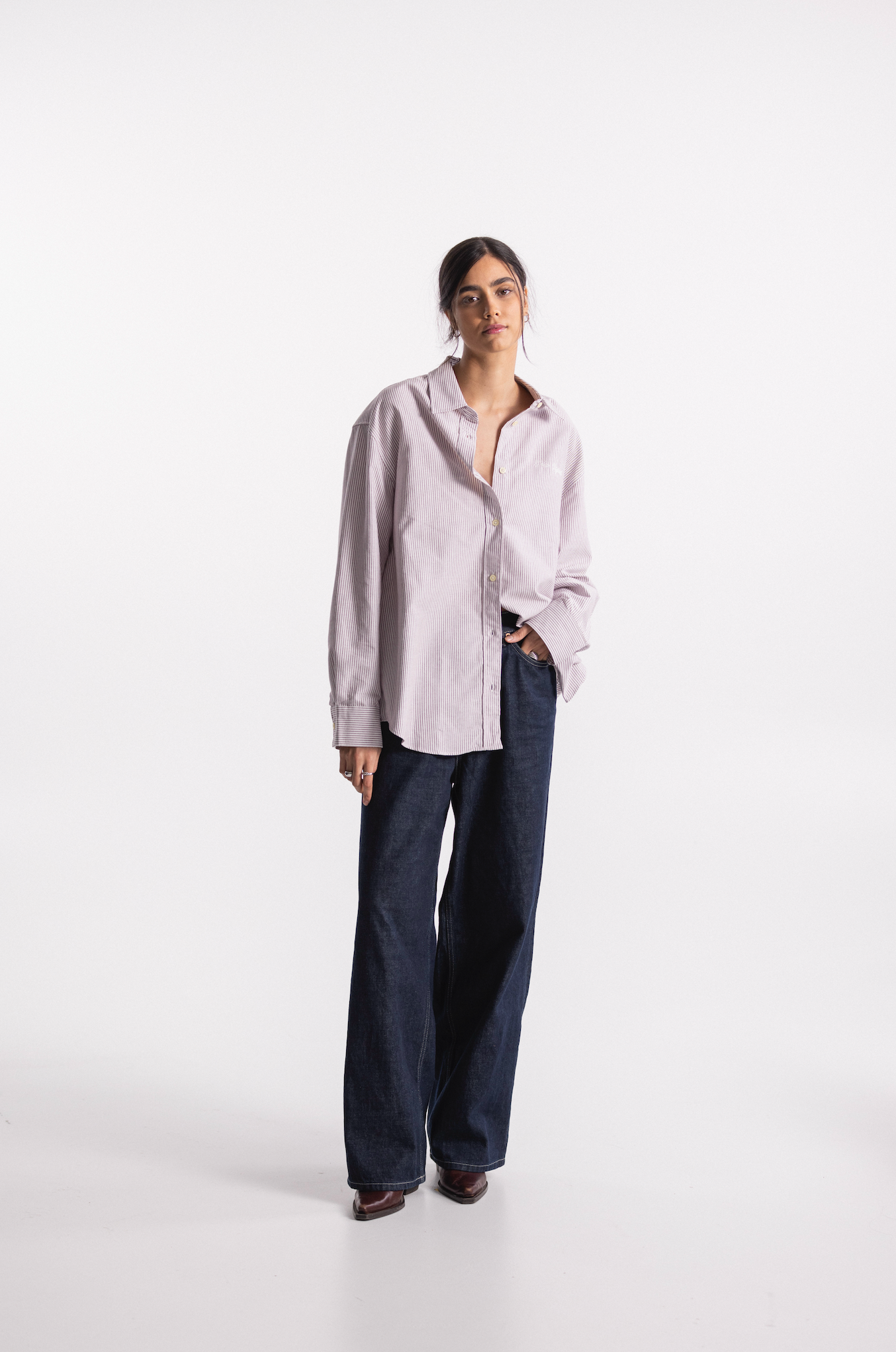 x fabi - all day striped shirt red