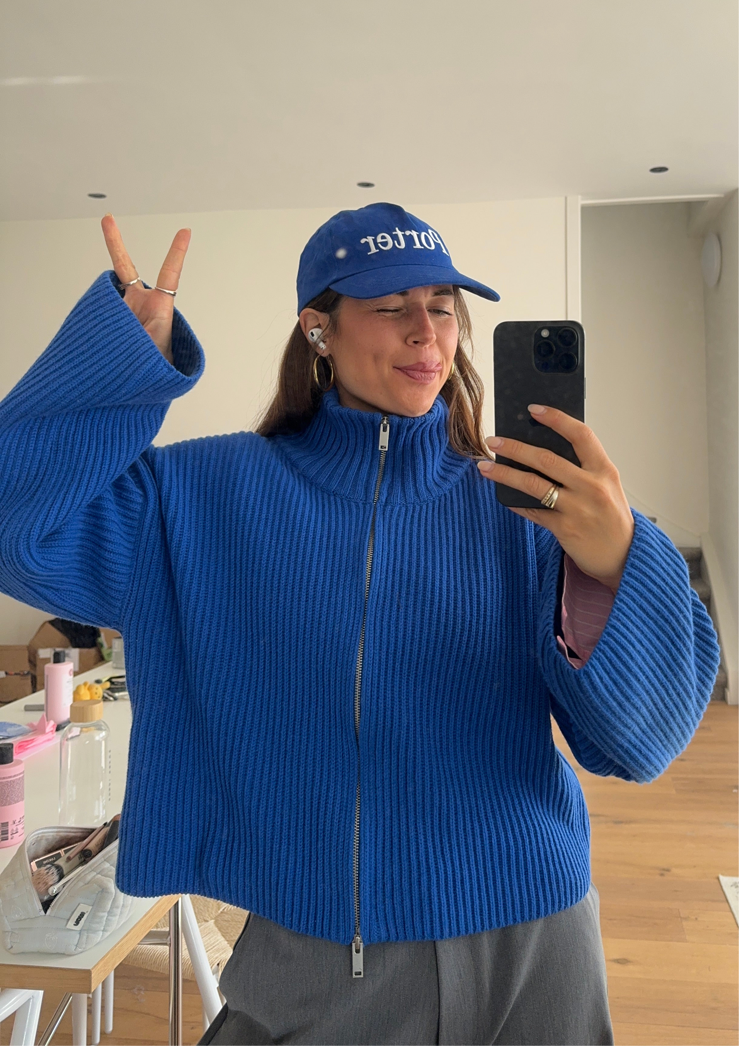 zipper cobalt