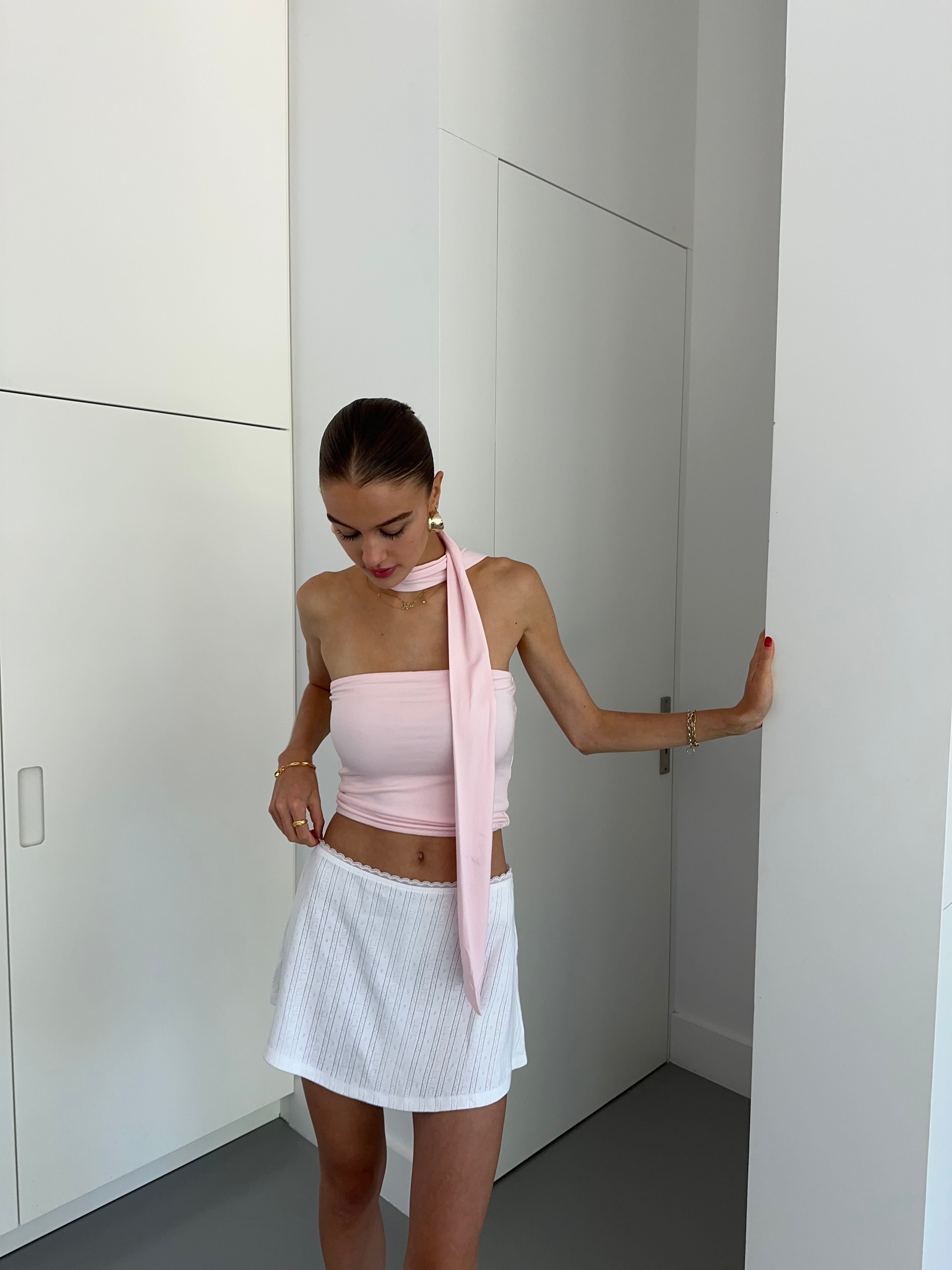 Sleek Baby Pink Tube Top - Effortless Style and Comfort – Nom