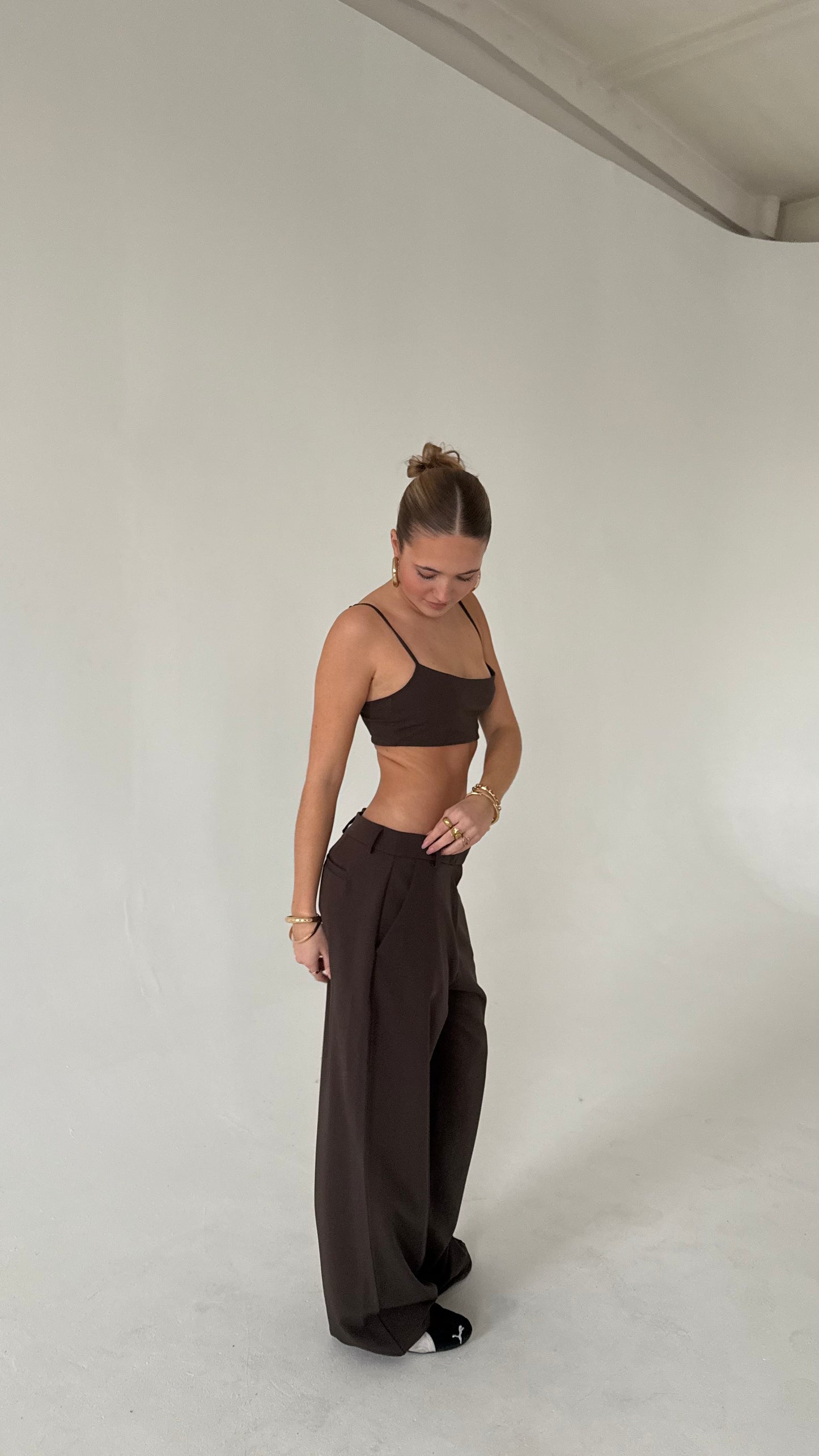 soft bralette brown