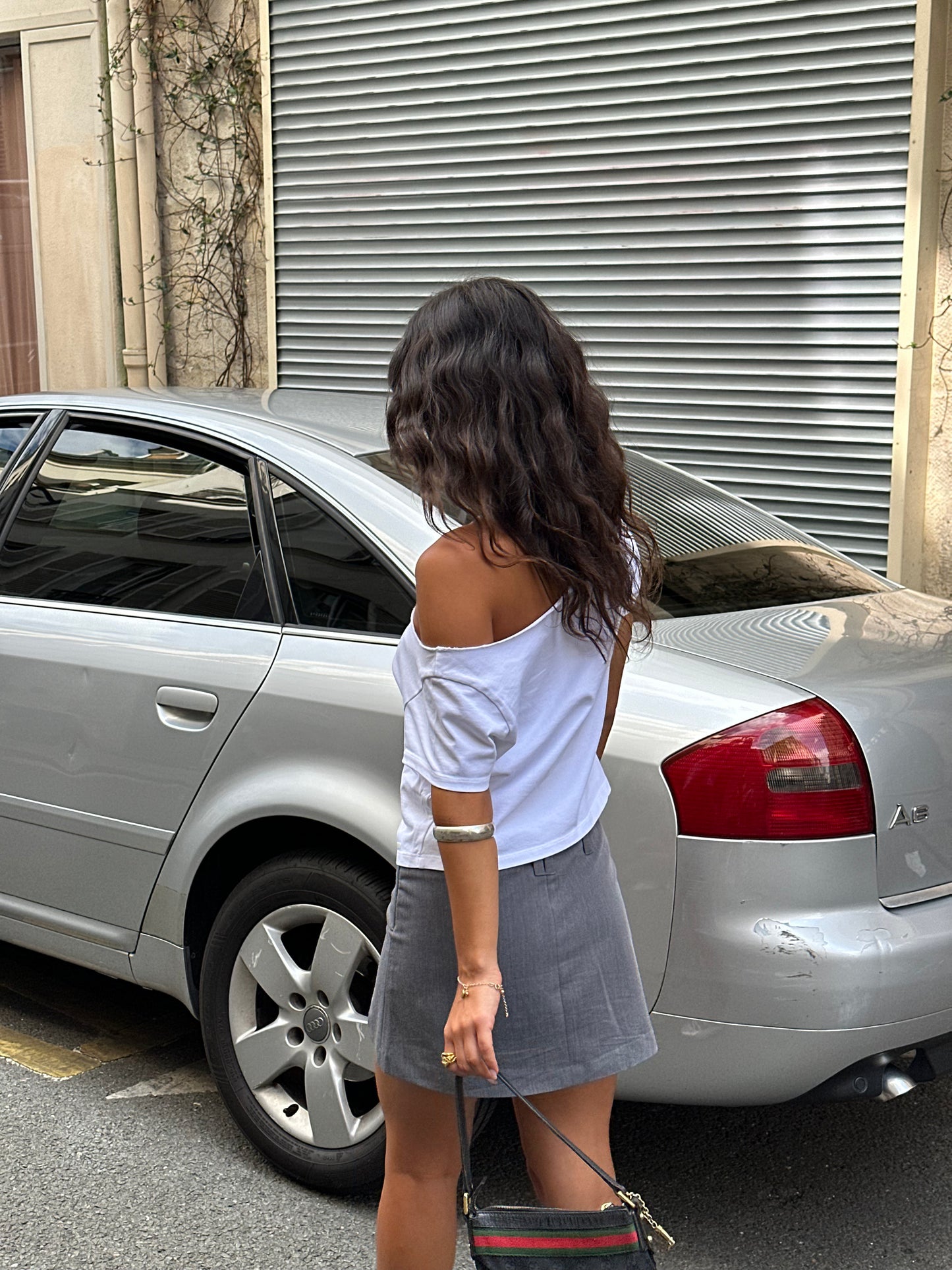 mini skirt grey