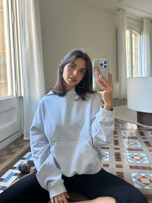 hoodie grey melange