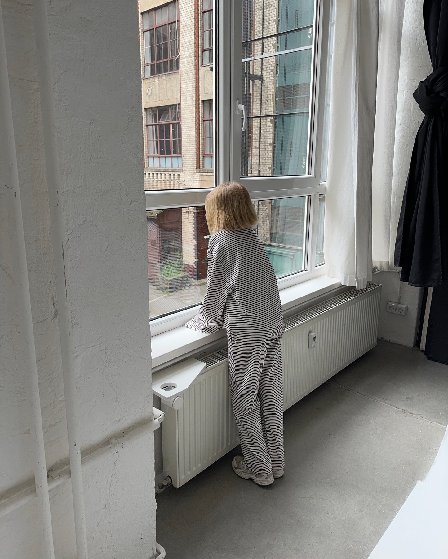 oversized longsleeve chocolate cream stripes kids