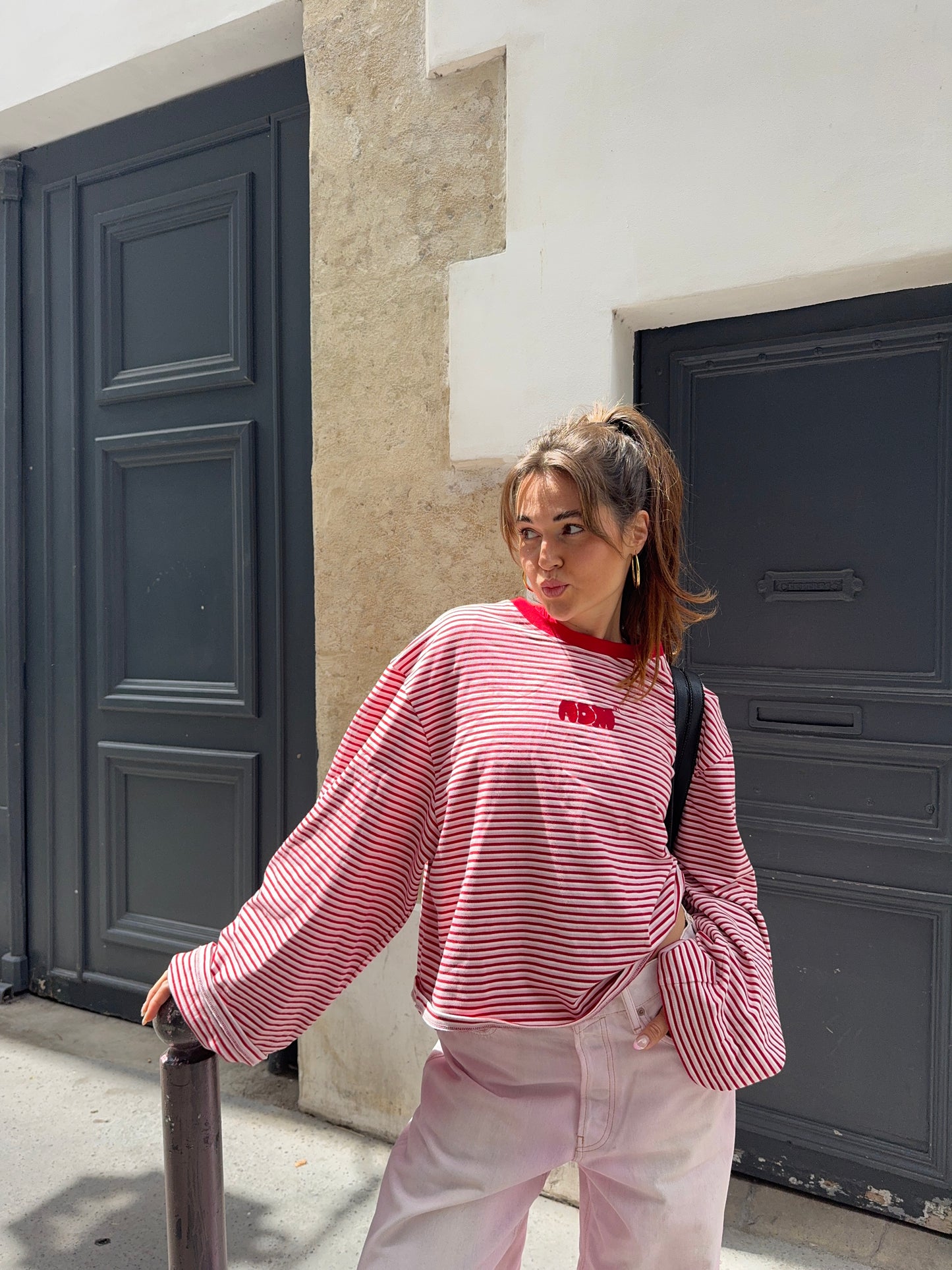 oversized longsleeve lucky stripes