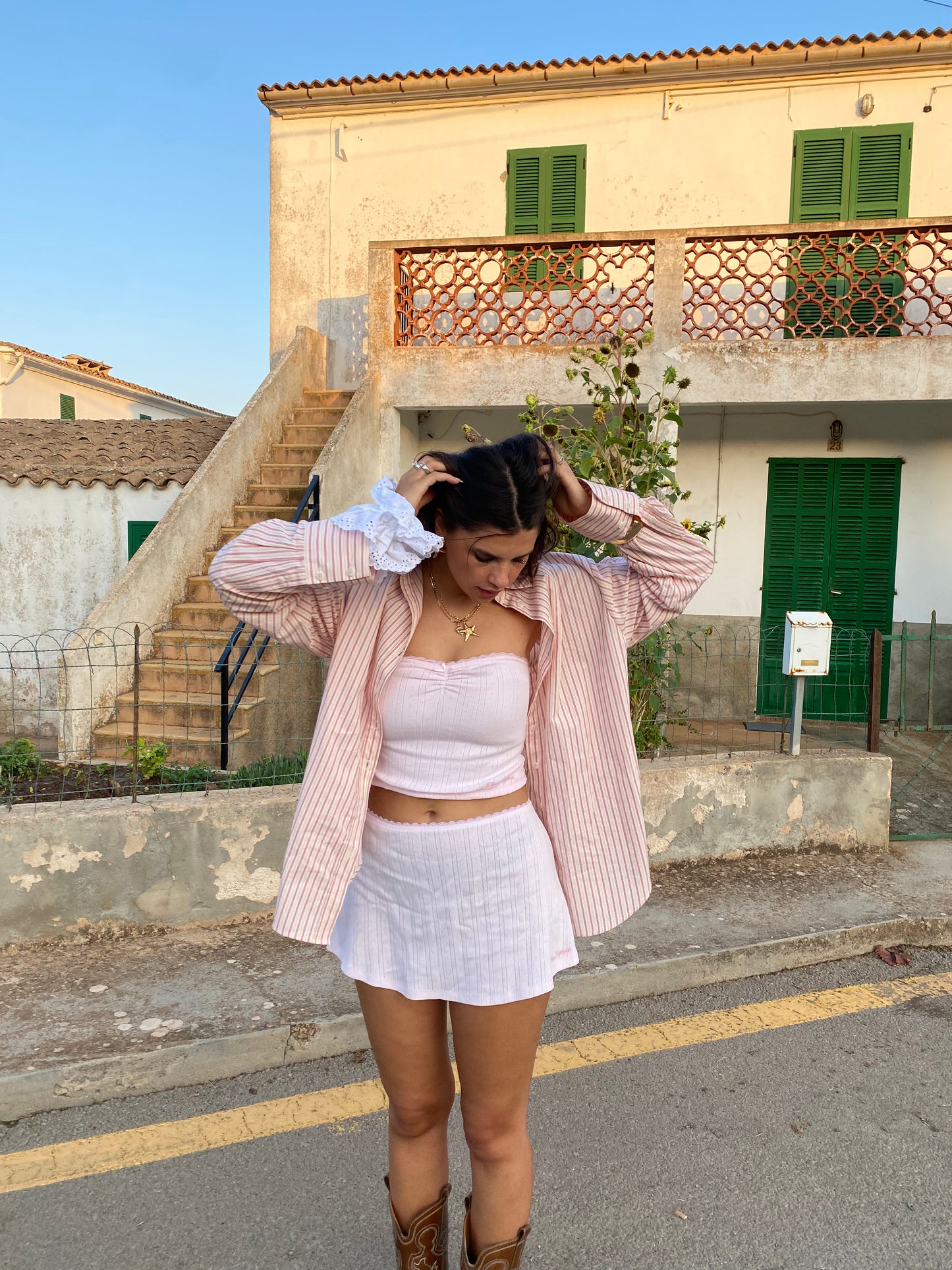 dreamy tube top set baby pink