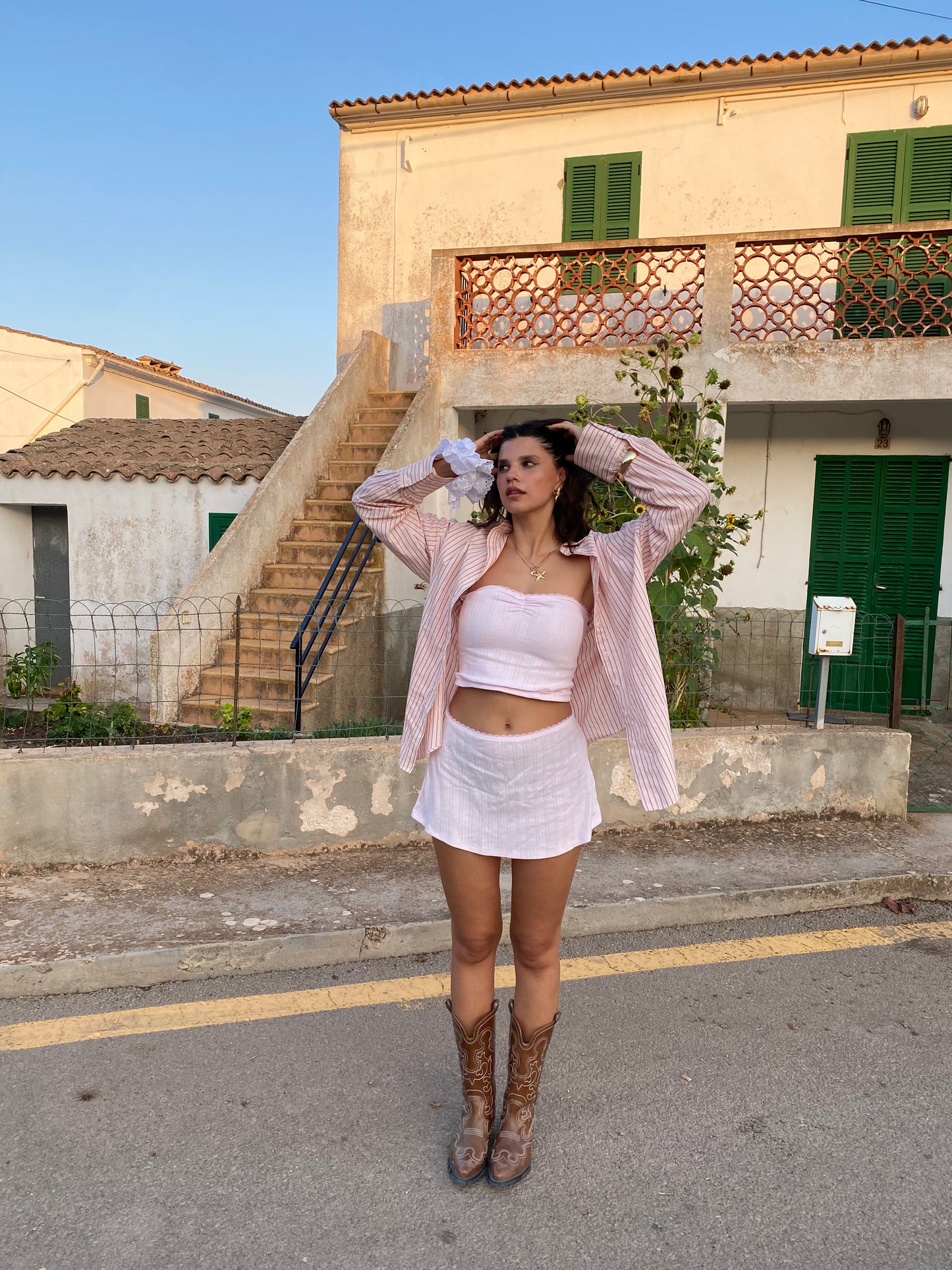 dreamy tube top set baby pink