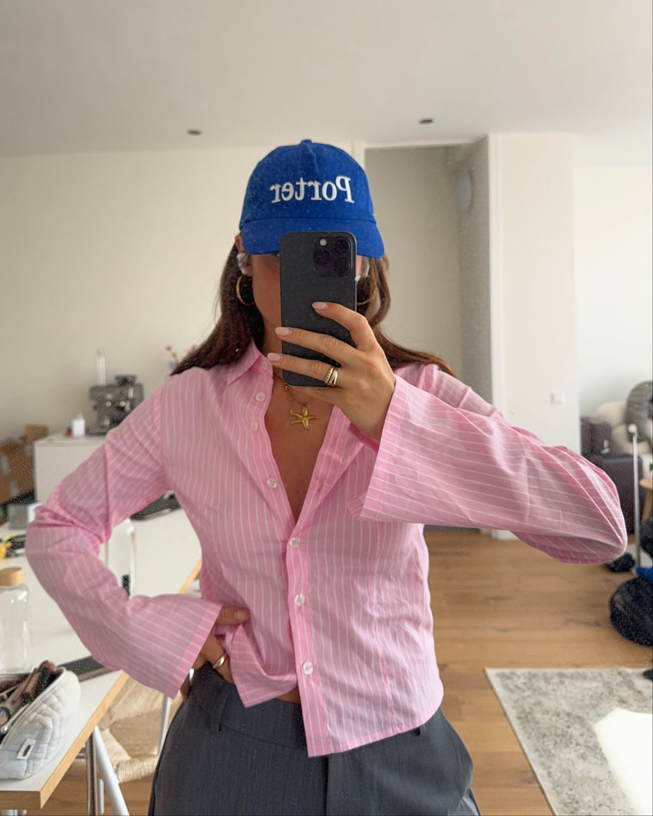 fitted blouse stripes