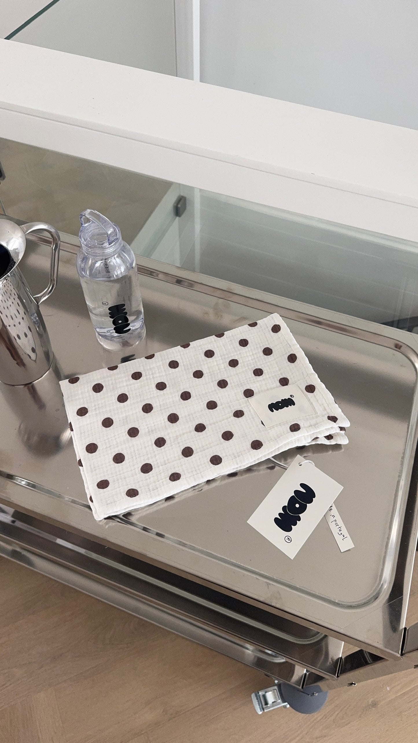 Harper Kitchen Towel - Polka Dots Brown