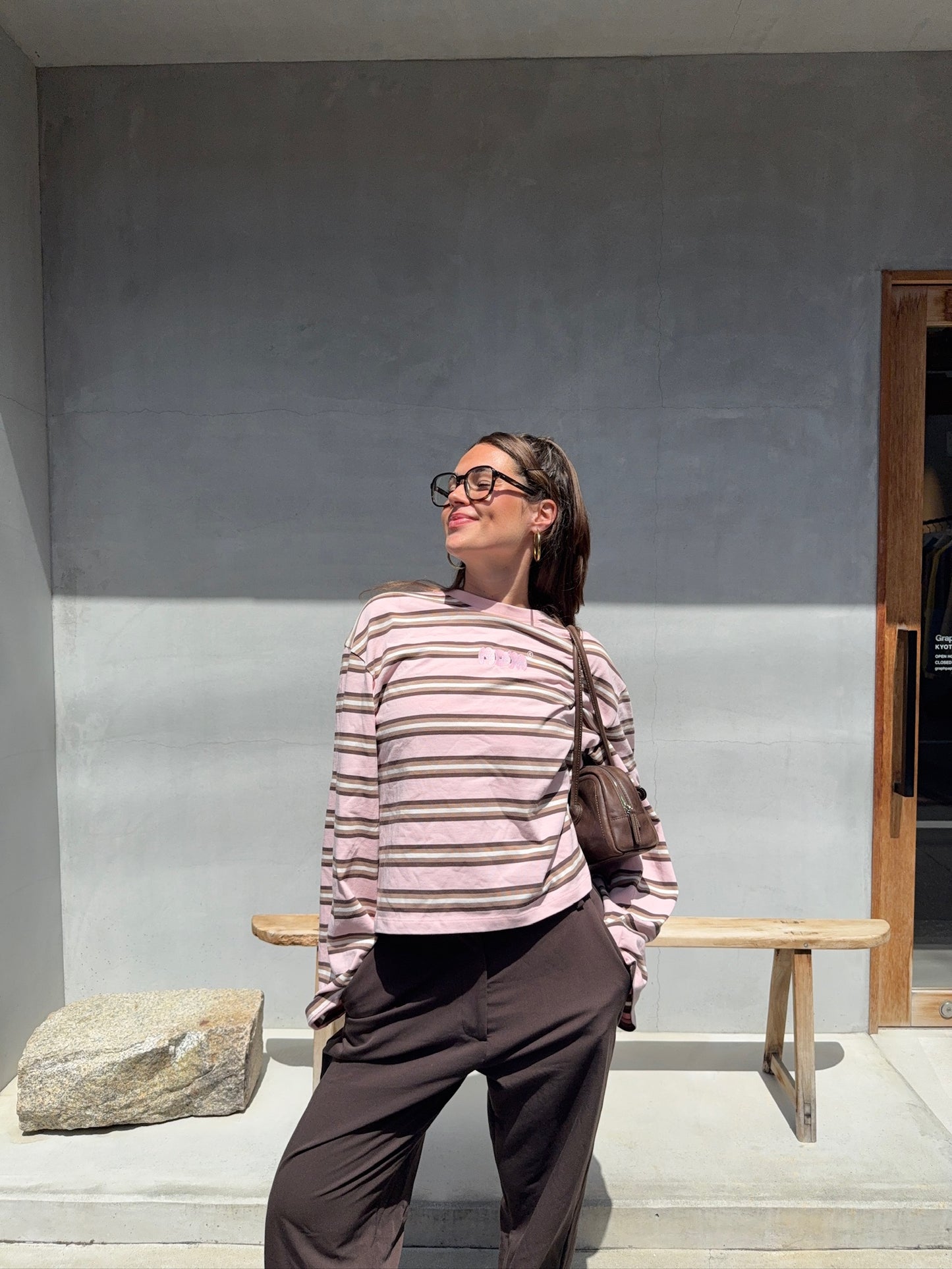 oversized longsleeve strawberry cream stripes