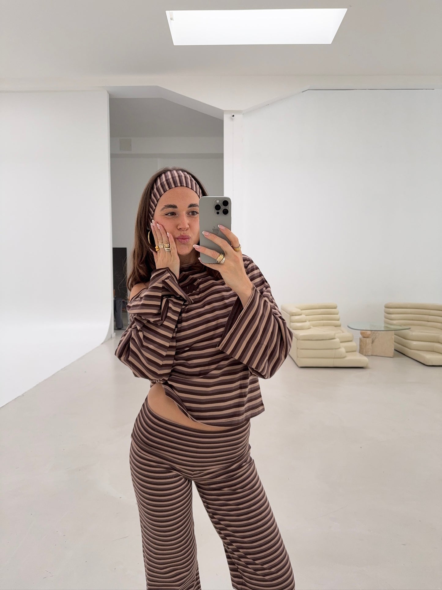 hairband brown stripes
