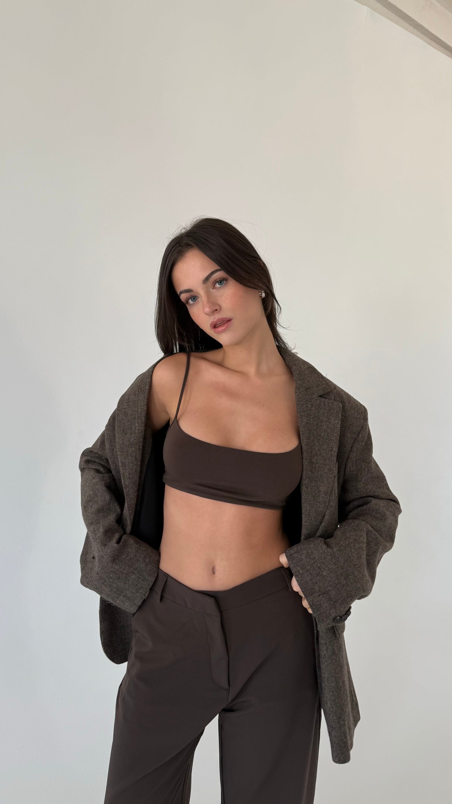 soft bralette brown