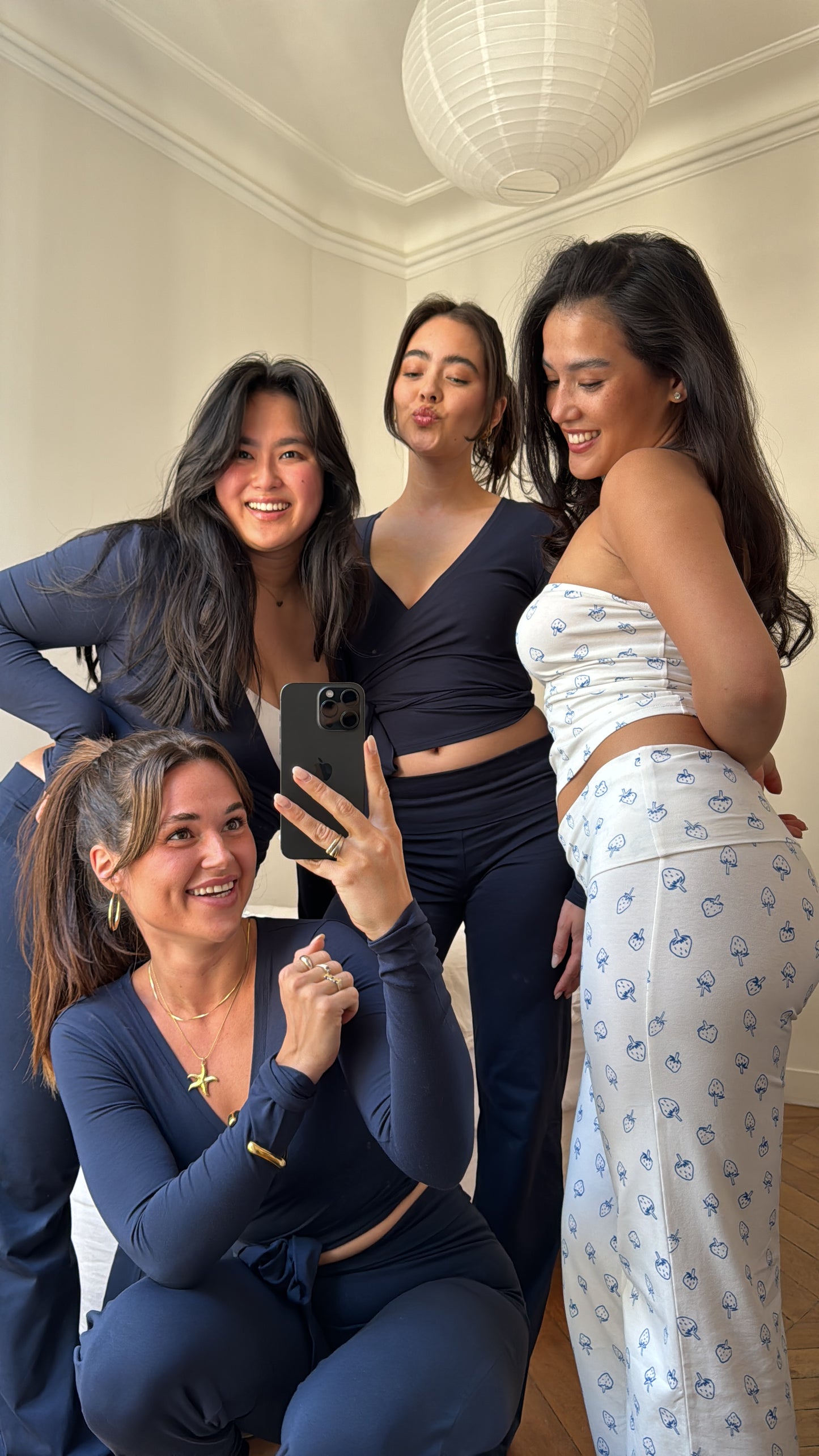 sleek ballet wrap deep blue