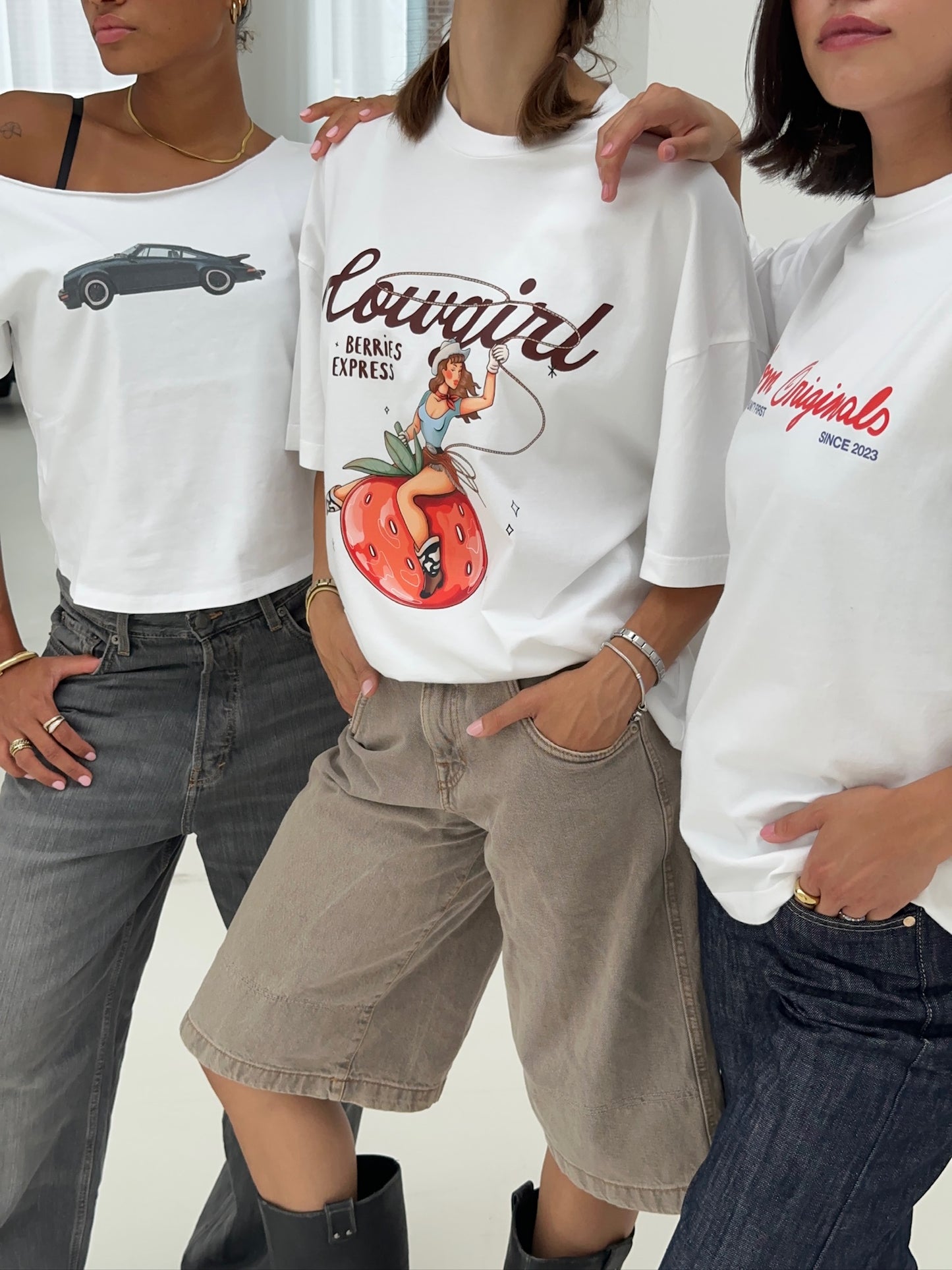 Cowgirl Boxy Tee - White