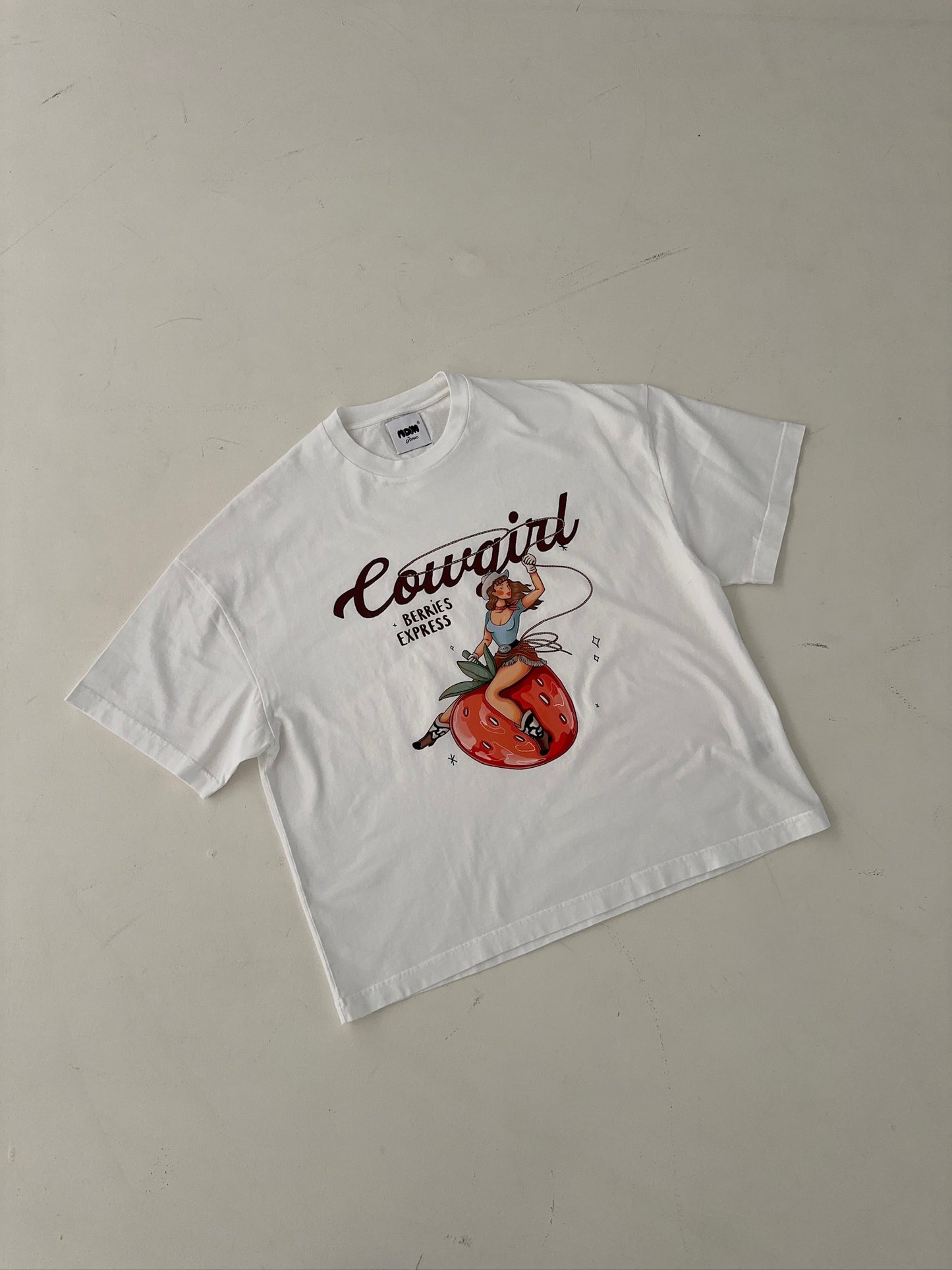 Cowgirl Boxy Tee - White