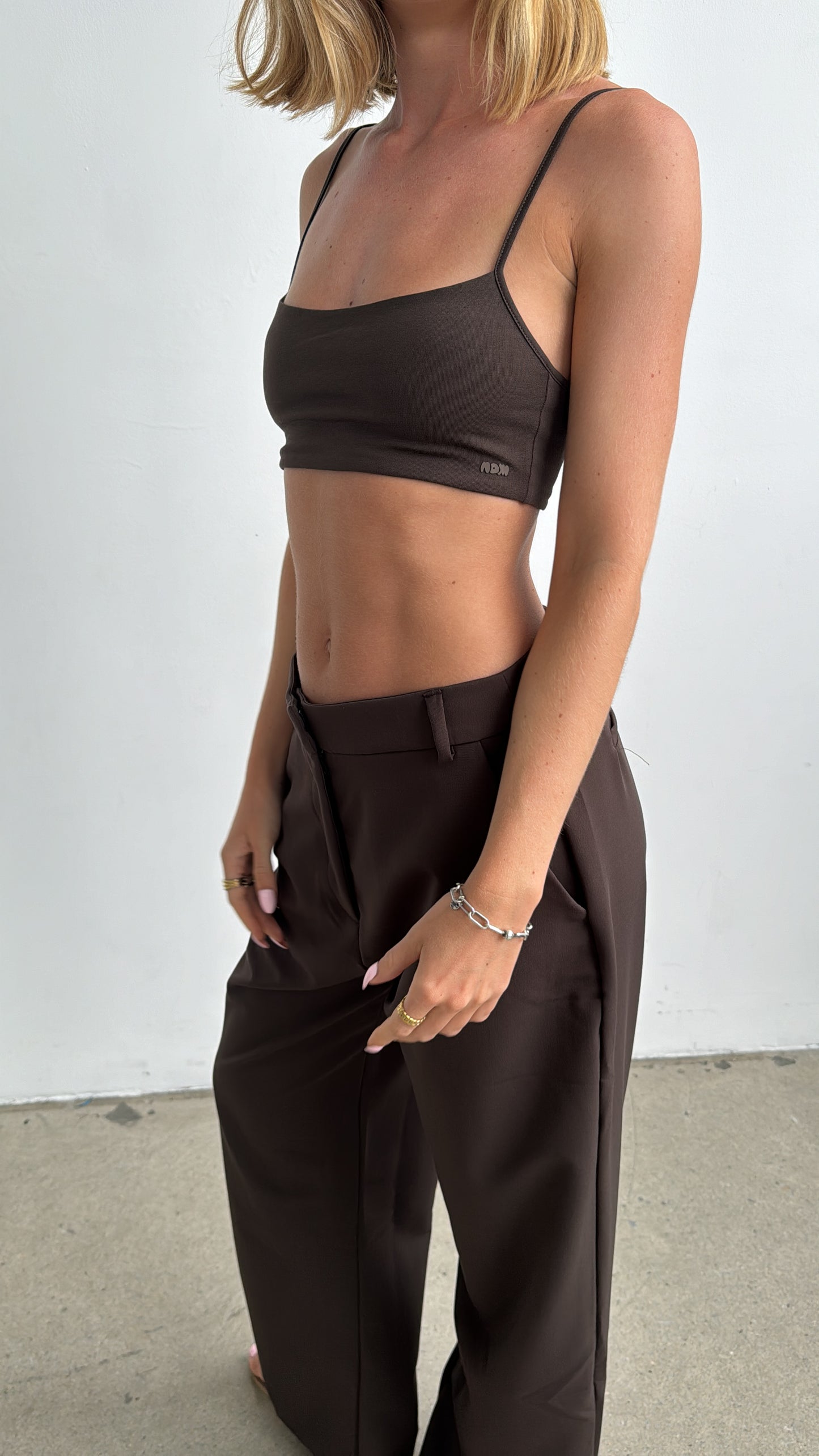 soft bralette brown