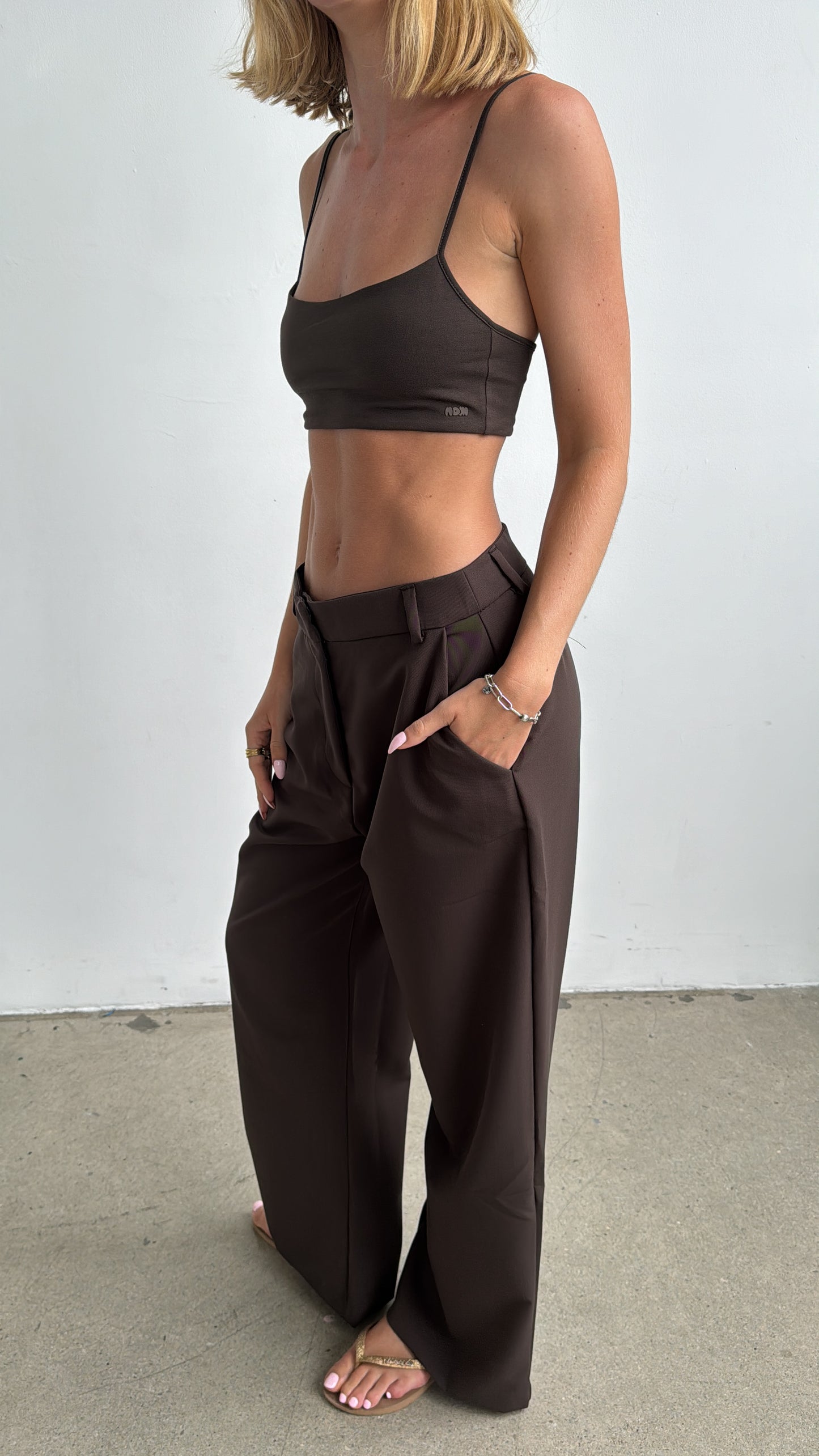 soft bralette brown