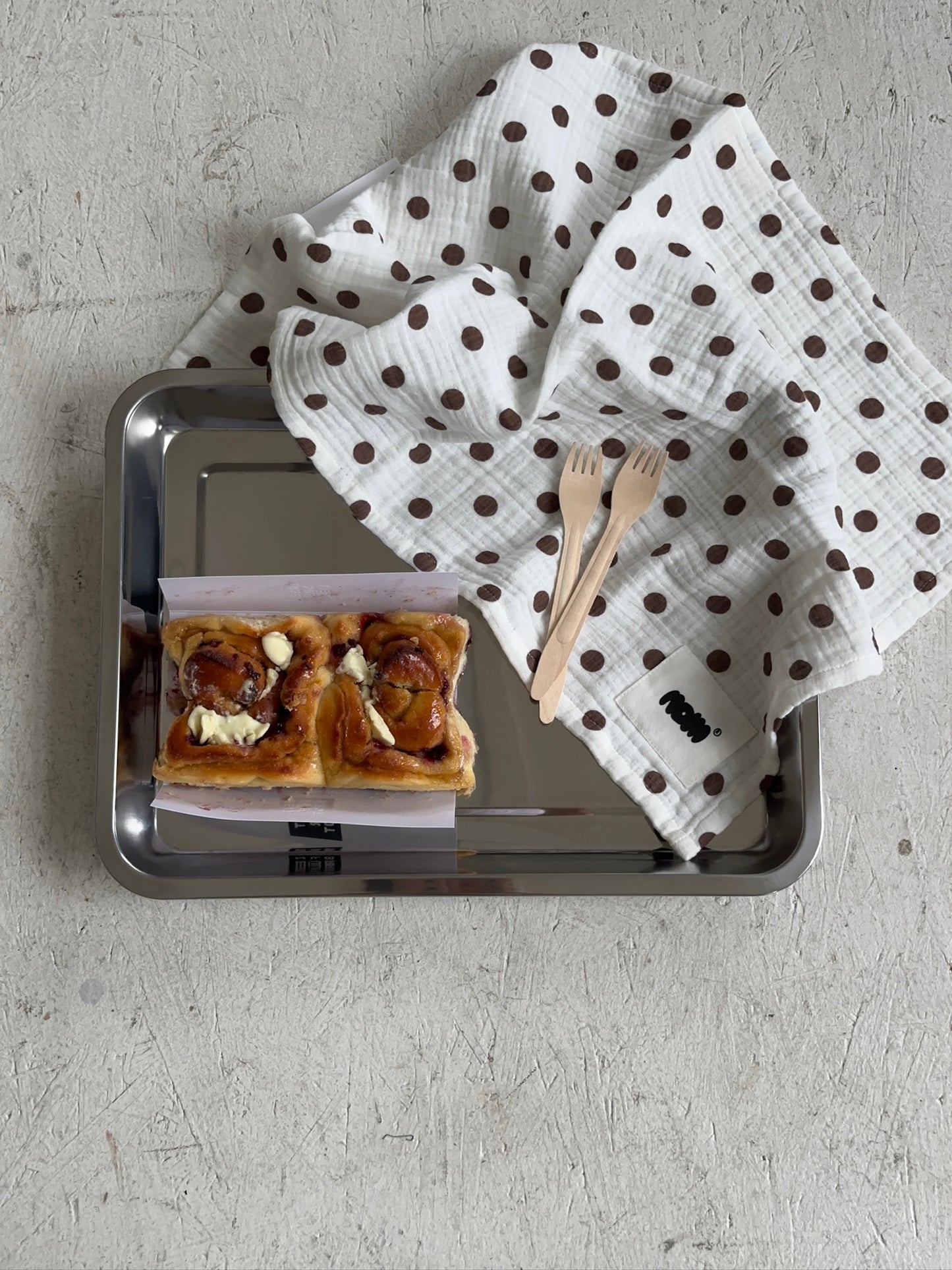 Harper Kitchen Towel - Polka Dots Brown