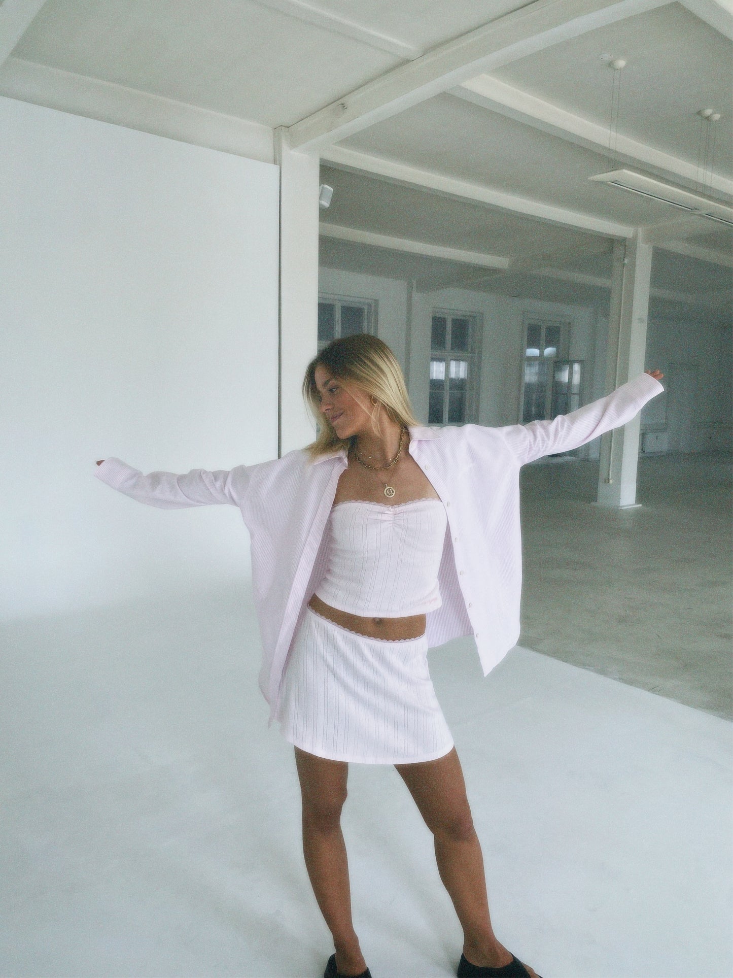 dreamy tube top set baby pink