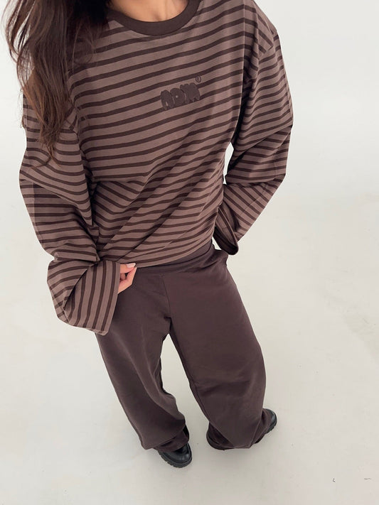 cocoa foldover longsleeve set