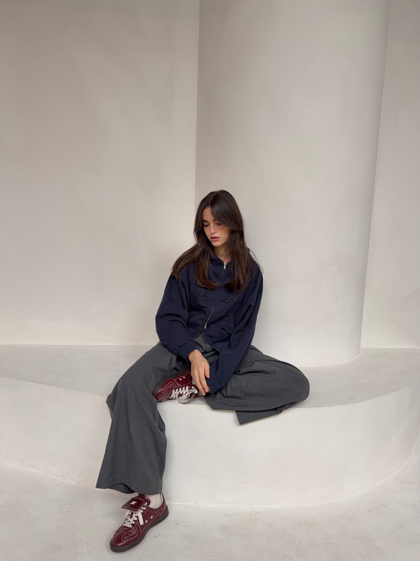 x fabi - zip hoodie deep blue