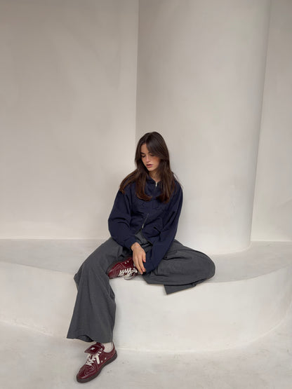 x fabi - zip hoodie deep blue