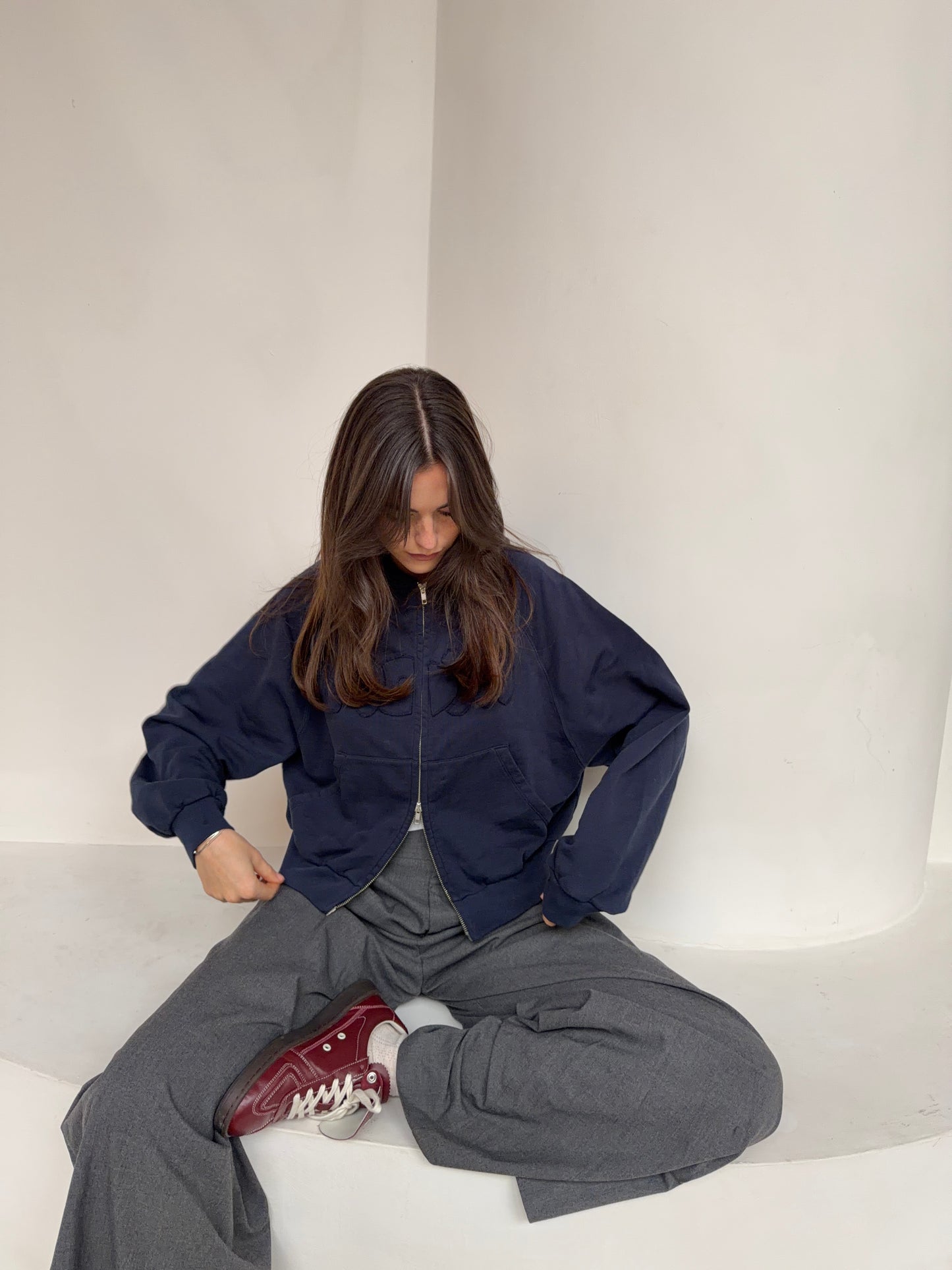 x fabi - zip hoodie deep blue