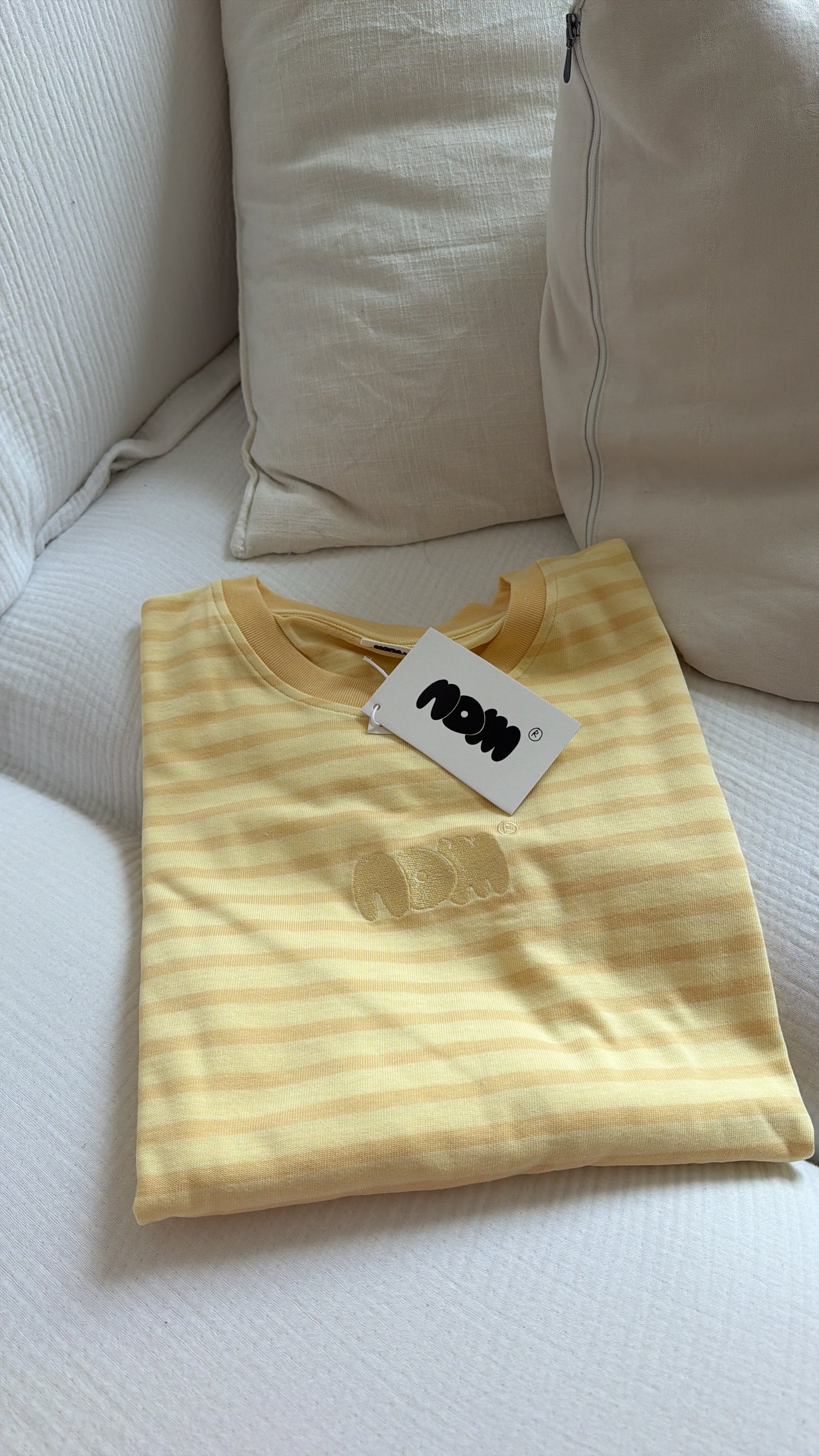 oversized longsleeve butter yellow stripes