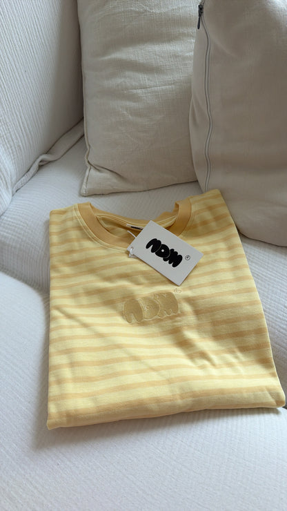 oversized longsleeve butter yellow stripes