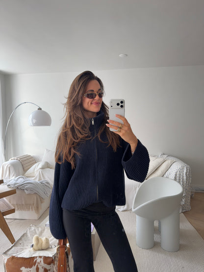 zipper deep blue
