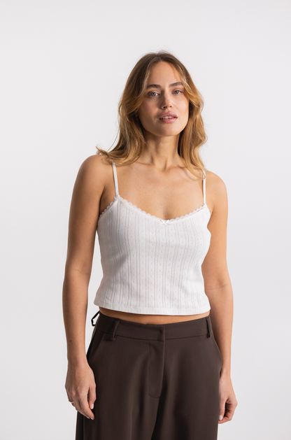 dreamy top off white