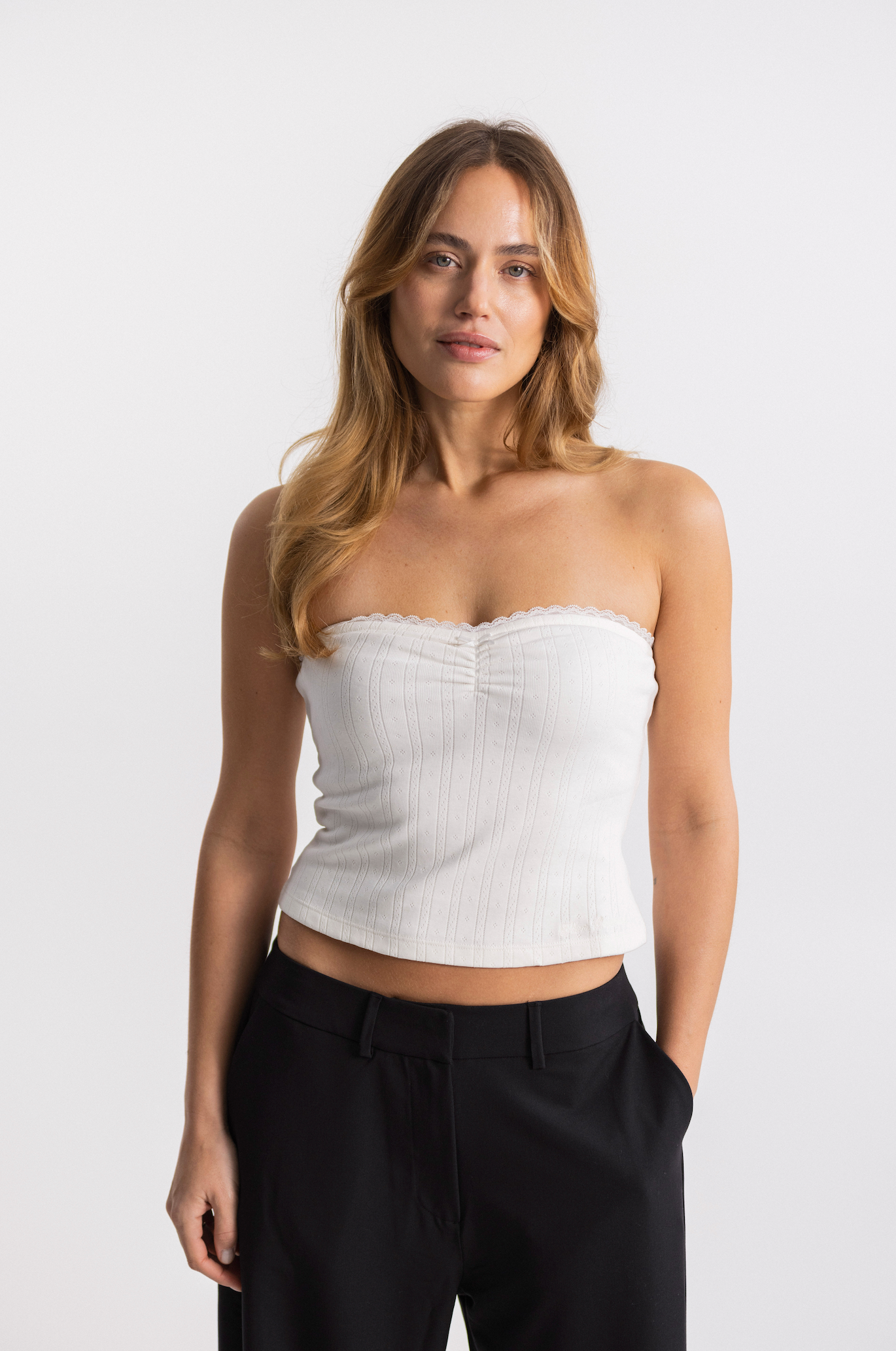 dreamy tube top off white