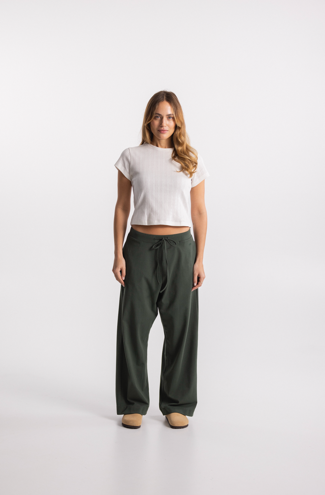 all day sweat pants deep green