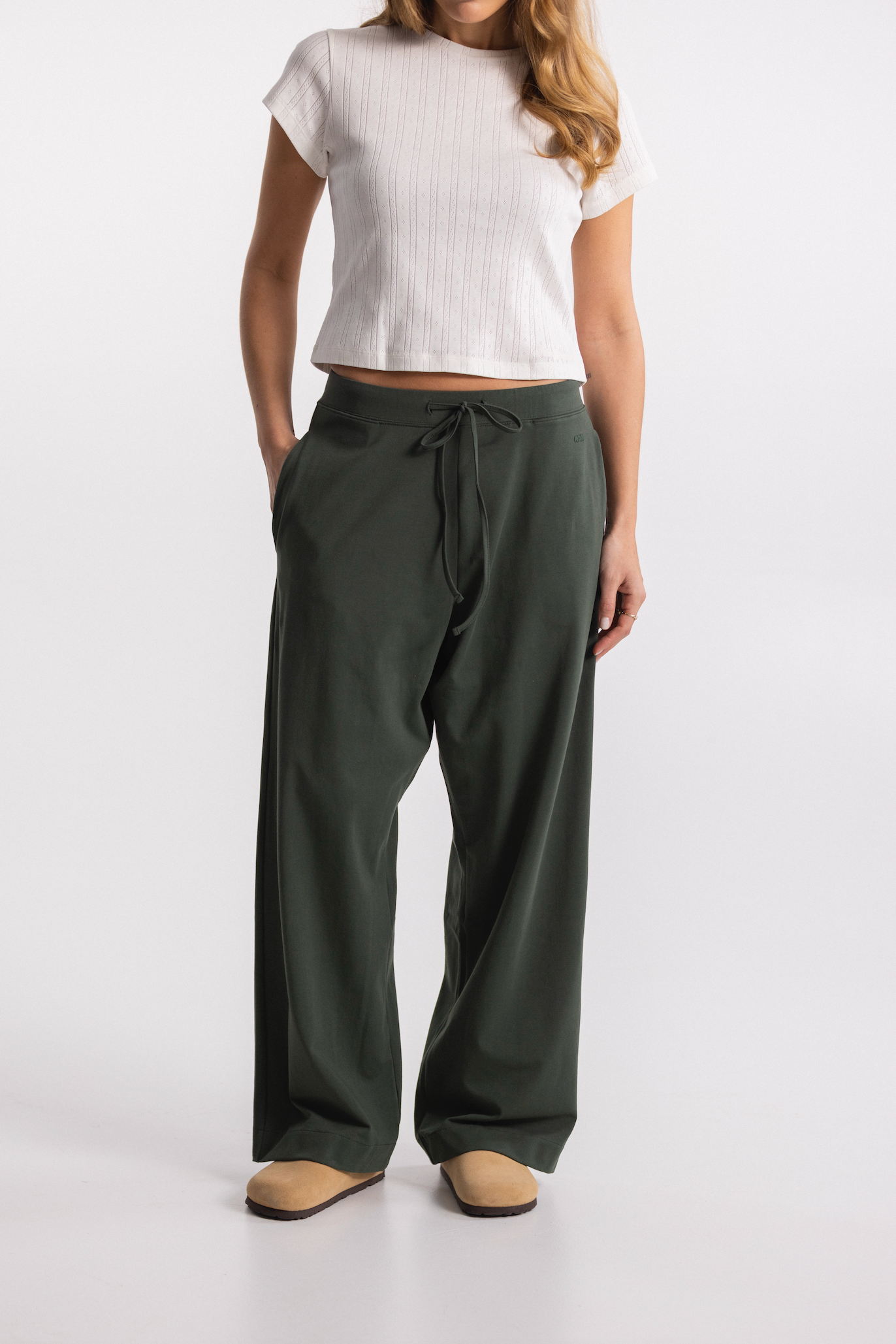 all day sweat pants deep green