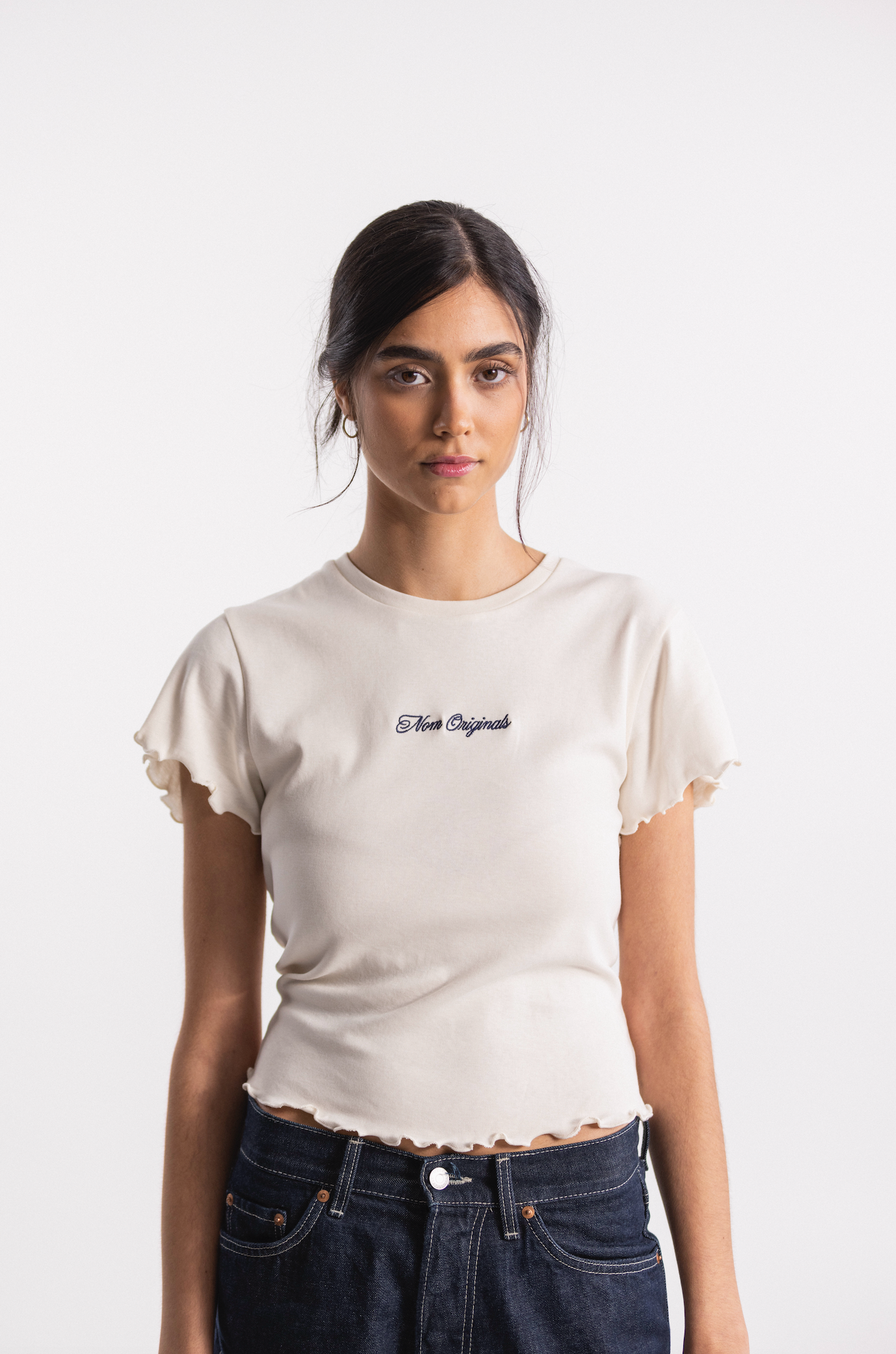 all day tee ruched creme