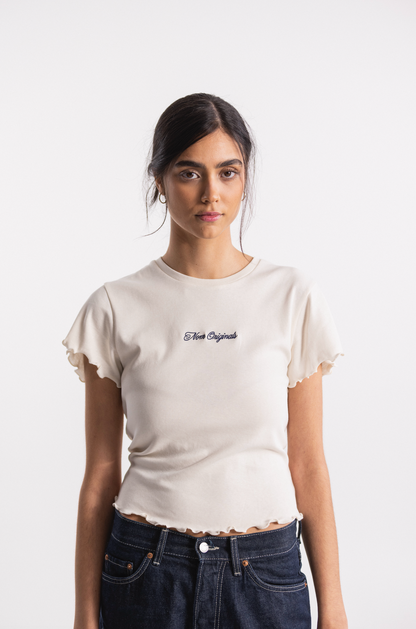 all day tee ruched creme