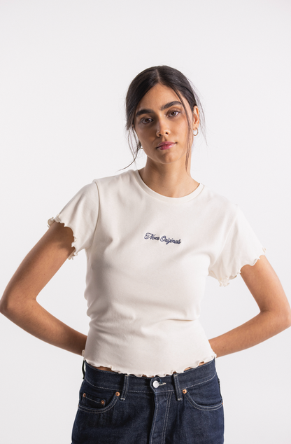 all day tee ruched creme