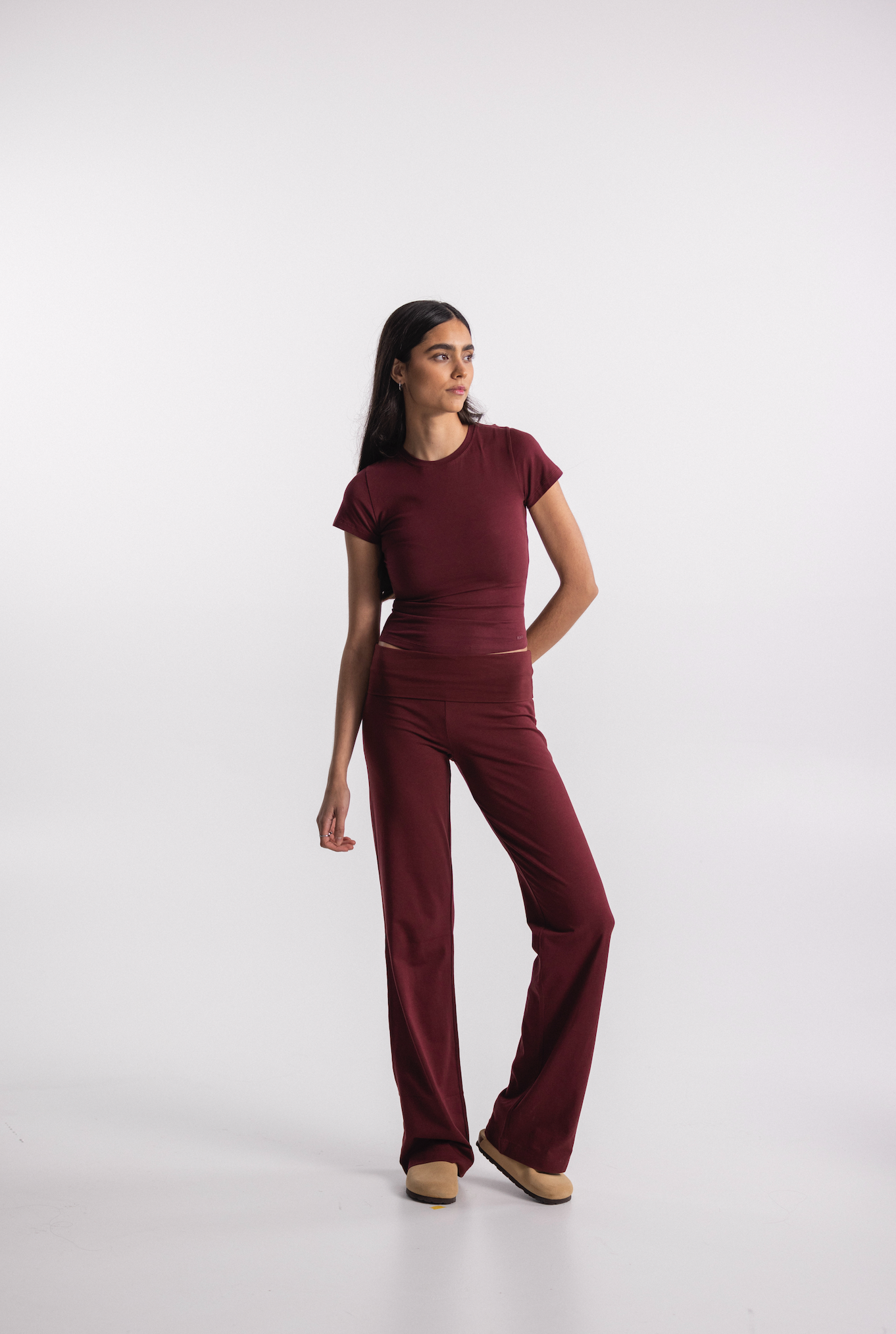 x fabi - soft pants dark red