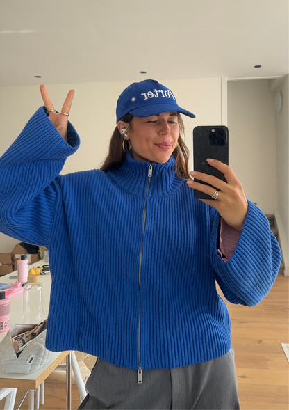 zipper cobalt