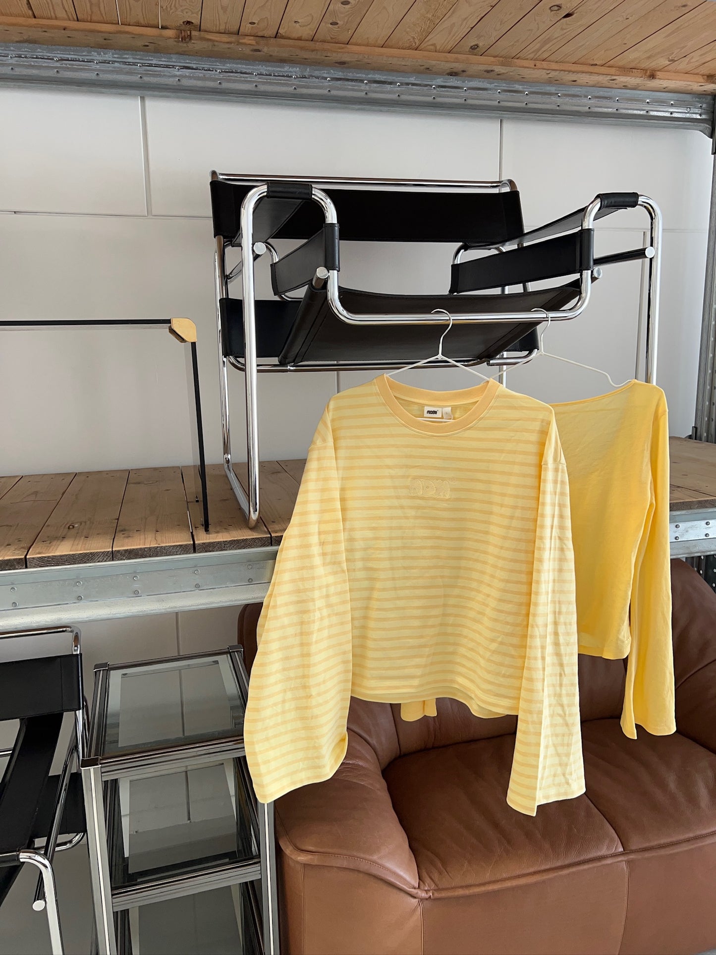 oversized longsleeve butter yellow stripes