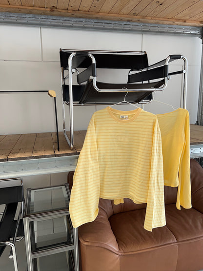 oversized longsleeve butter yellow stripes