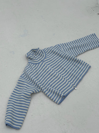 zipper babyblue stripes