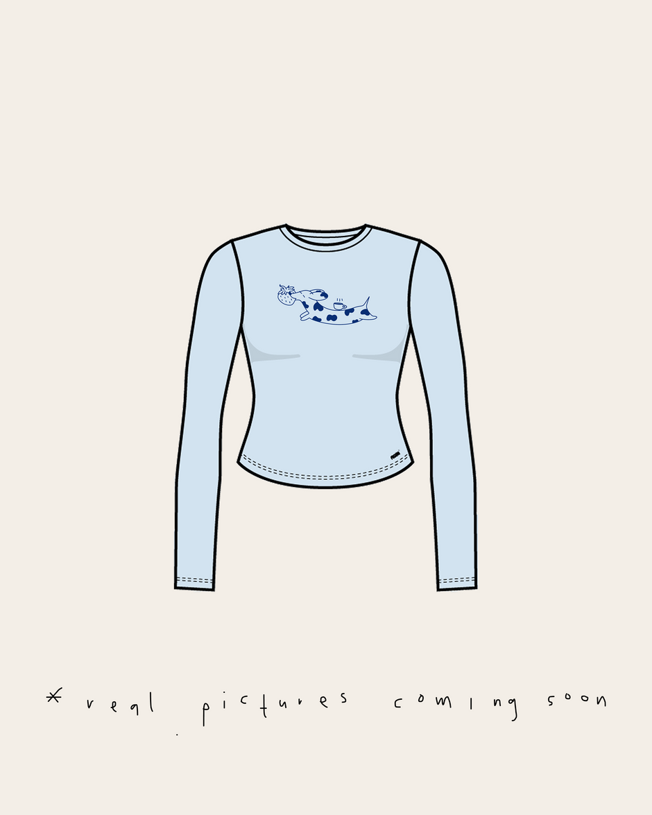 soft longsleeve long - berry dog - baby blue
