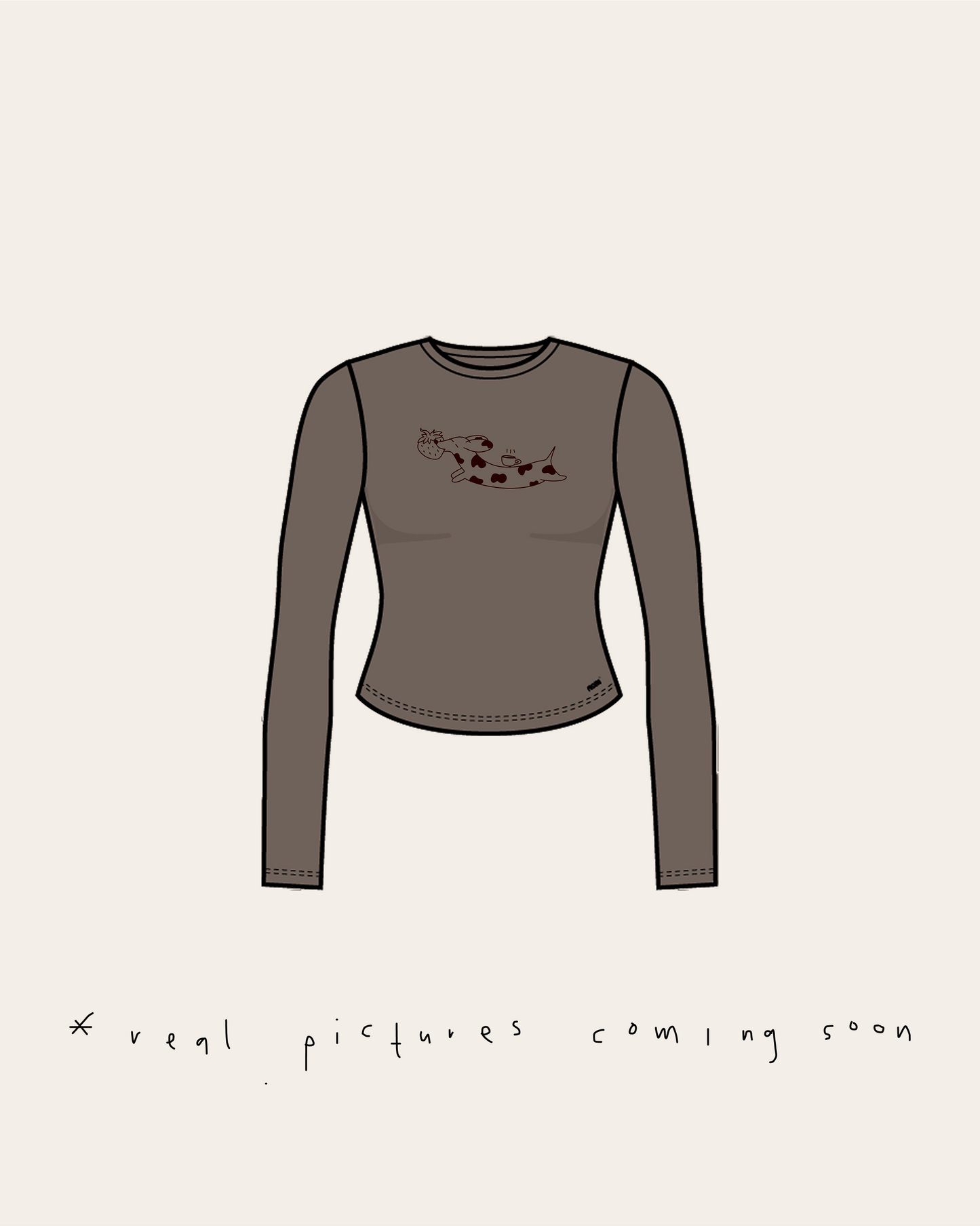 soft longsleeve long - berry dog - light brown