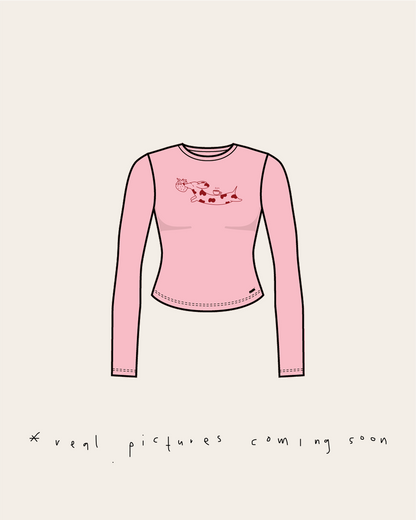 soft longsleeve long - berry dog - baby pink