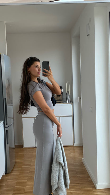 x lili - lounge skirt light grey