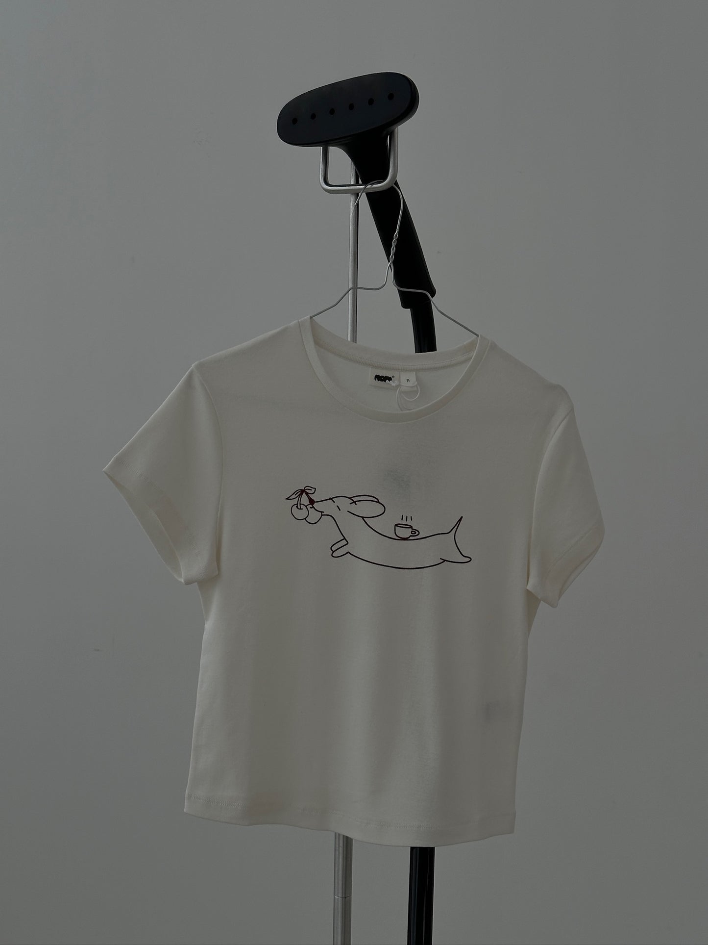 all day tee off white - cherry dog